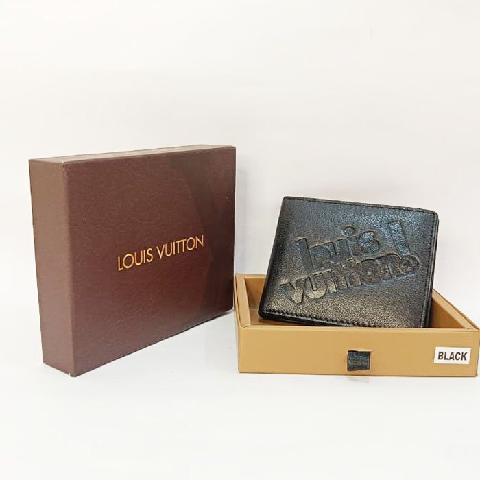 Louis Vuitton Style Premium Black Men Wallet 