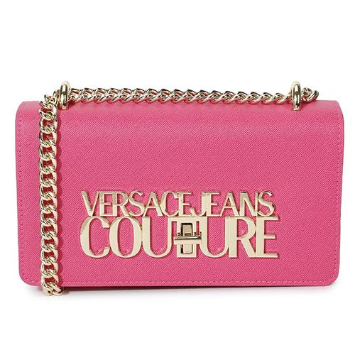 Versace Jeans Couture logo-lettering chain-detailing crossbody bag